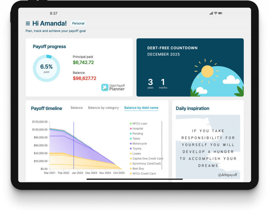 Debt Payoff Planner – Home - Debt Payoff Planner